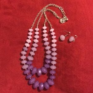 Purple Costume Jewelry Set